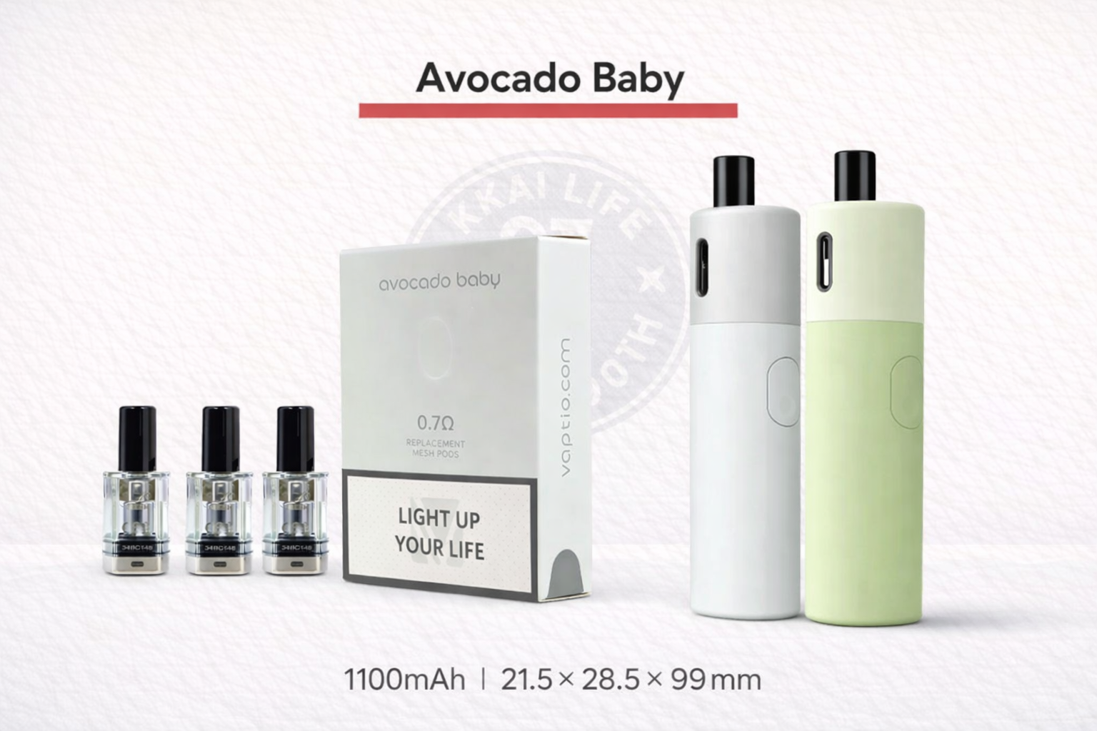 VAPTIO Avocado Baby 1100mAh 酪梨寶寶 電子煙主機套裝