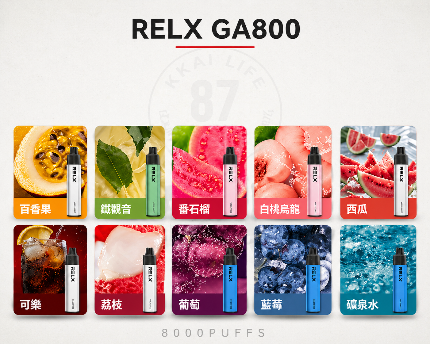 RELX GA8000 一次性電子煙|8000口|陶瓷芯|私小編拿優惠 (複製):圖片 3
